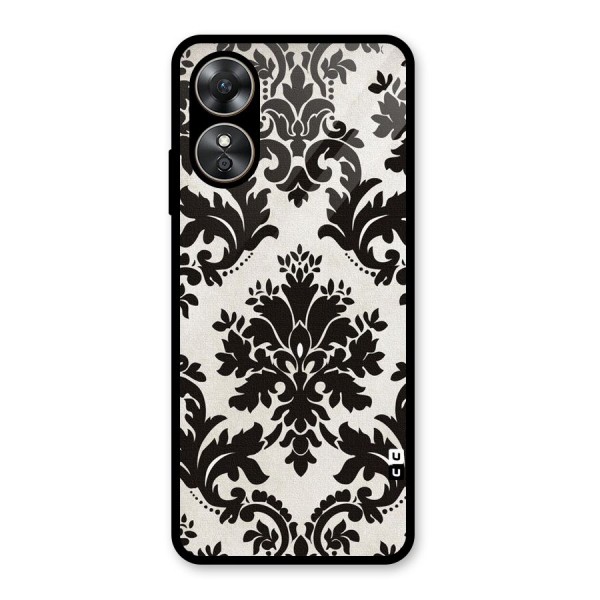 Black Beauty Glass Back Case for Oppo A17