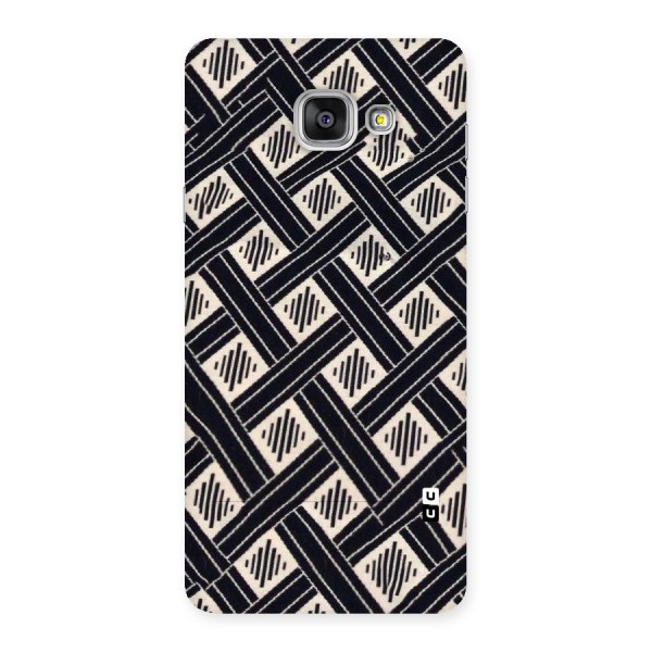 Black Beige Criscros Back Case for Galaxy A7 2016