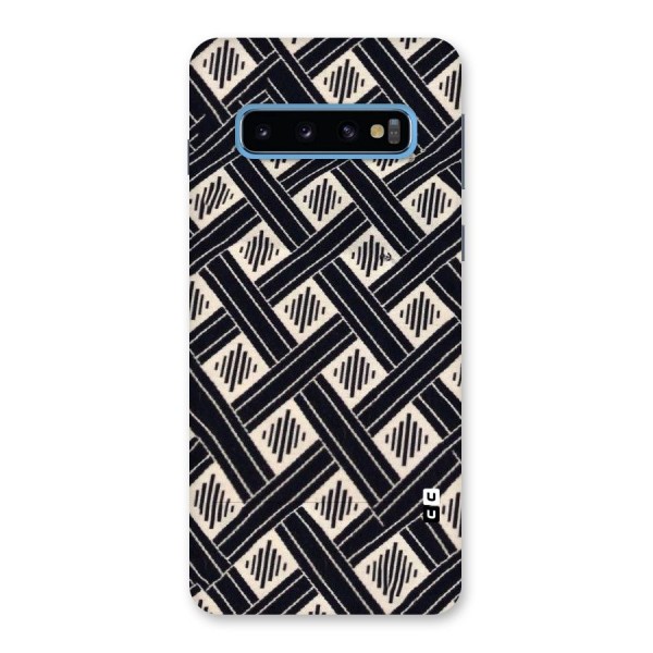 Black Beige Criscros Back Case for Galaxy S10