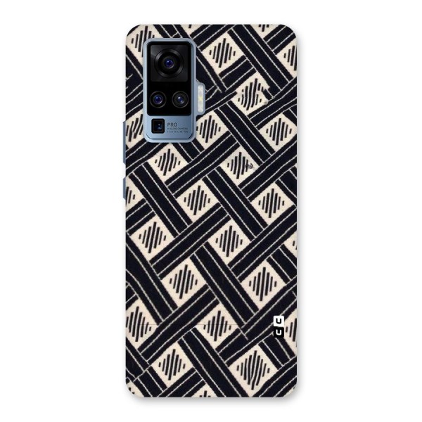 Black Beige Criscros Back Case for Vivo X50 Pro