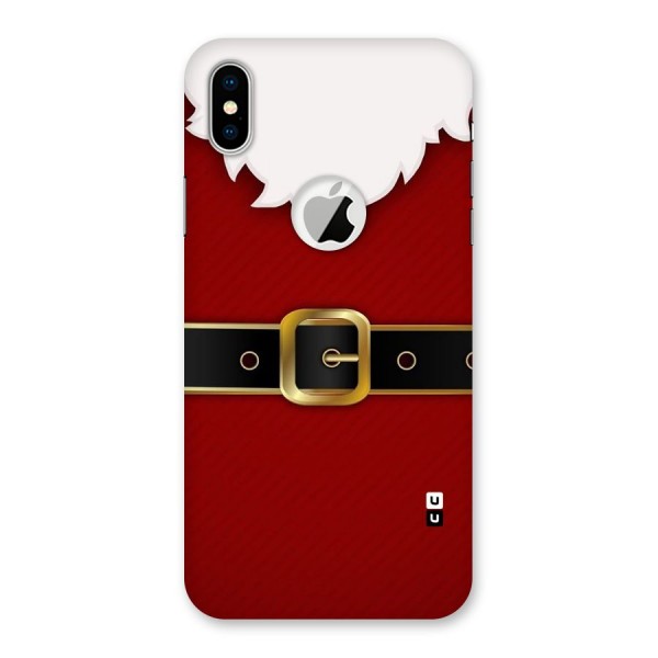 Black Belt Design Back Case for iPhone XS Logo Cut