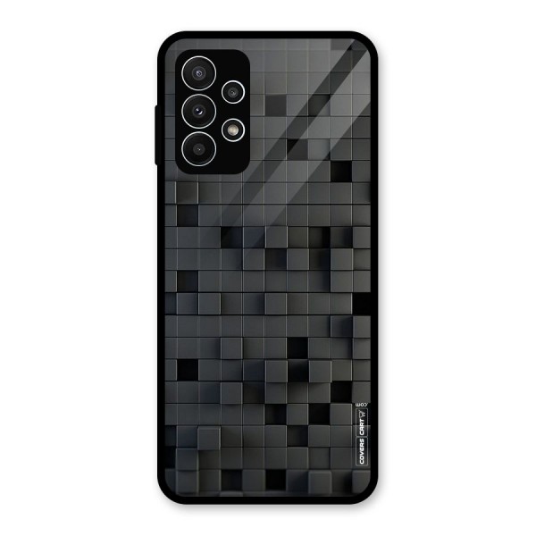 Black Bricks Glass Back Case for Galaxy A23