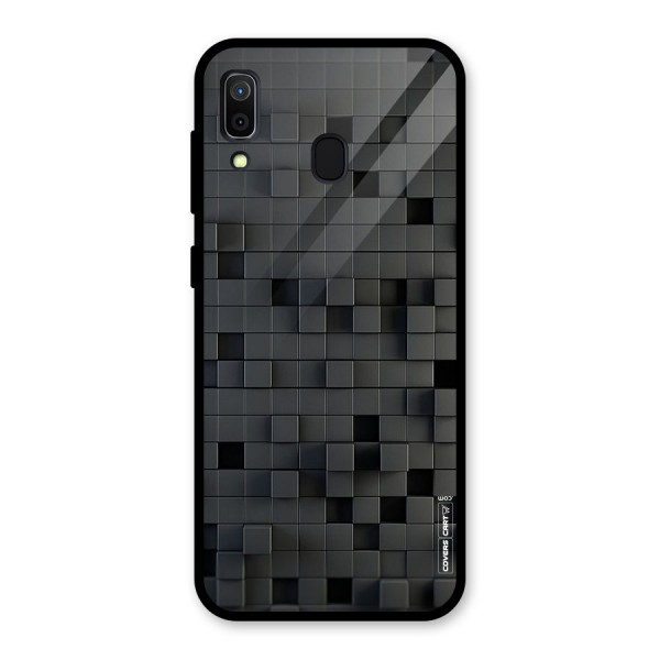 Black Bricks Glass Back Case for Galaxy A30