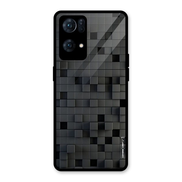 Black Bricks Glass Back Case for Oppo Reno7 Pro 5G