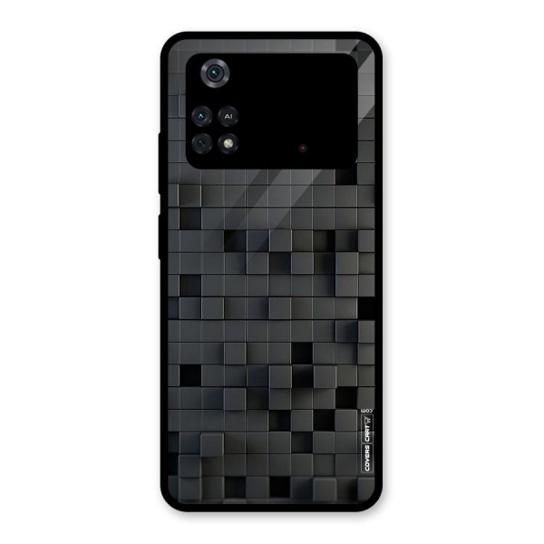 Black Bricks Glass Back Case for Poco M4 Pro 4G