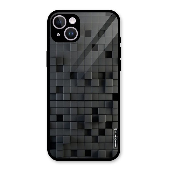 Black Bricks Glass Back Case for iPhone 14 Plus