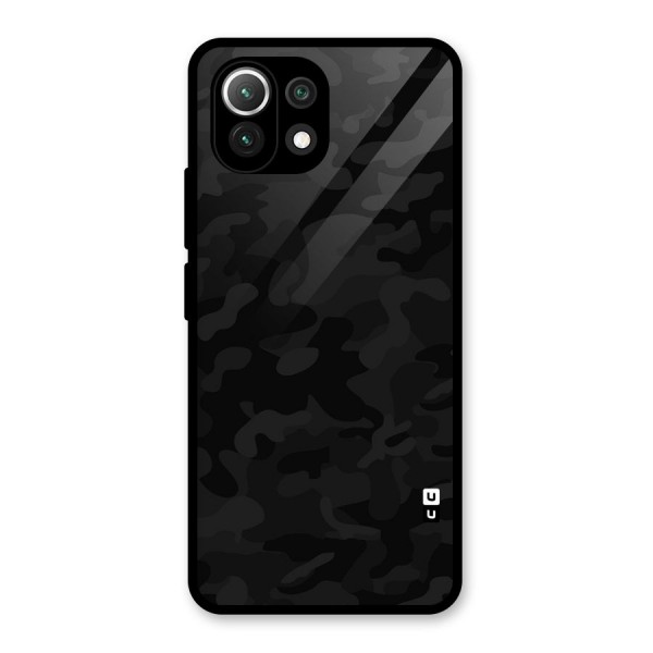 Black Camouflage Glass Back Case for Mi 11 Lite