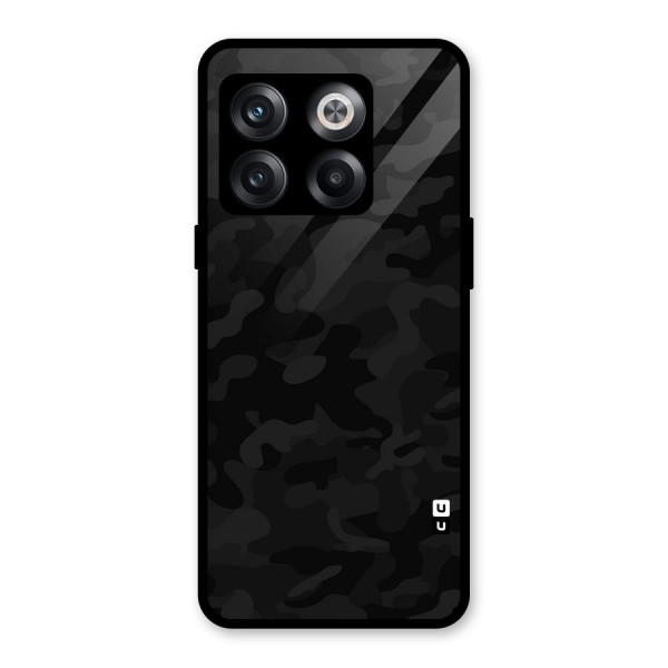 Black Camouflage Glass Back Case for OnePlus 10T