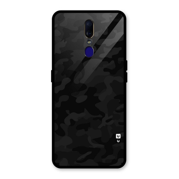 Black Camouflage Glass Back Case for Oppo F11