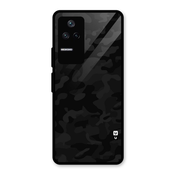 Black Camouflage Glass Back Case for Poco F4 5G