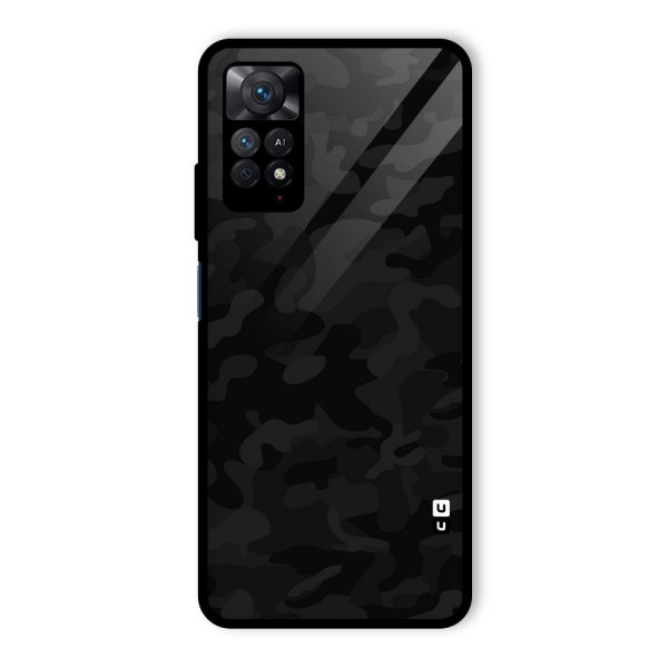 Black Camouflage Glass Back Case for Redmi Note 11 Pro