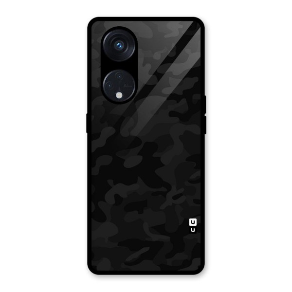 Black Camouflage Glass Back Case for Reno8 T 5G