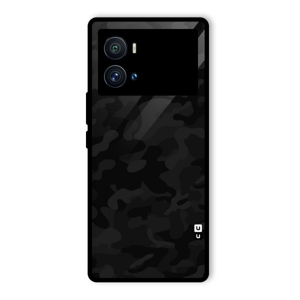 Black Camouflage Glass Back Case for Vivo iQOO 9 Pro