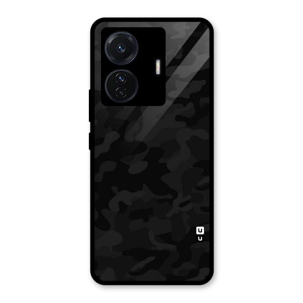 Black Camouflage Glass Back Case for Vivo iQOO Z6 Pro