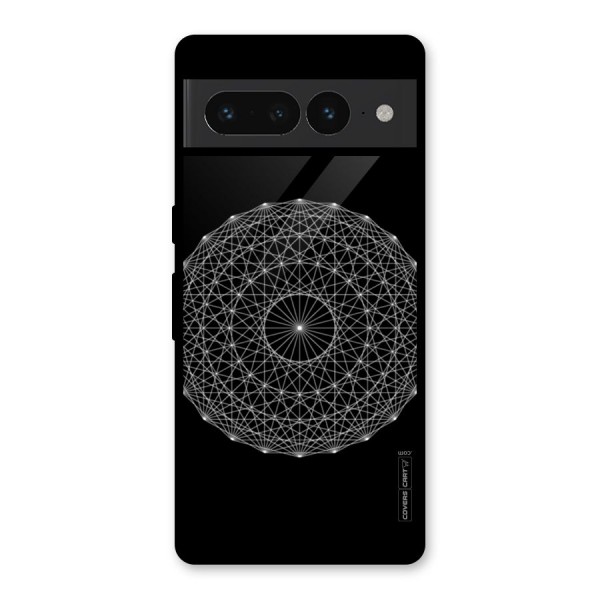 Black Clipart Glass Back Case for Google Pixel 7 Pro