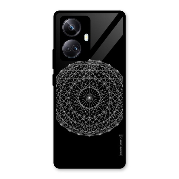 Black Clipart Glass Back Case for Realme 10 Pro Plus