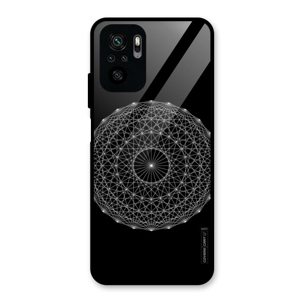 Black Clipart Glass Back Case for Redmi Note 11 SE