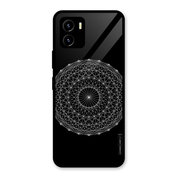 Black Clipart Glass Back Case for Vivo Y15s