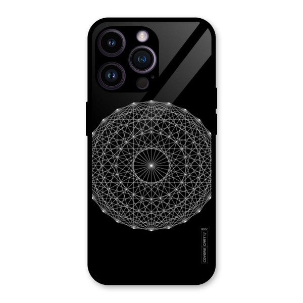 Black Clipart Glass Back Case for iPhone 14 Pro Max
