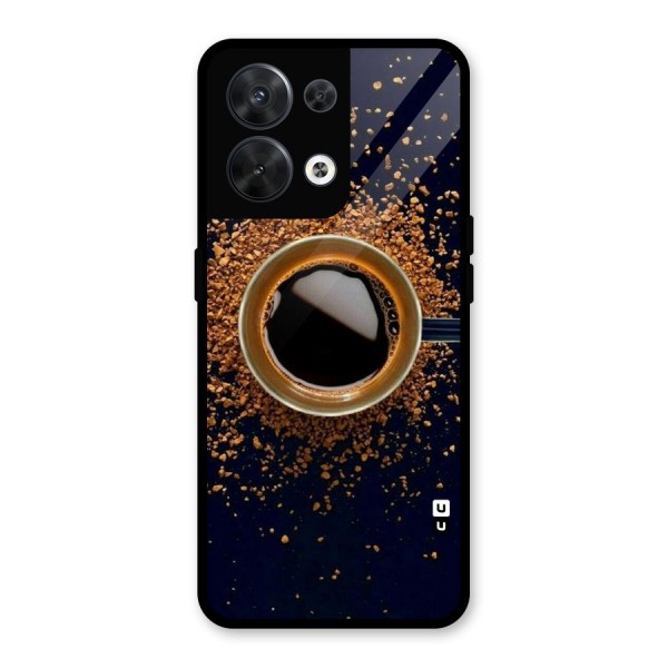 Black Coffee Glass Back Case for Oppo Reno8 5G