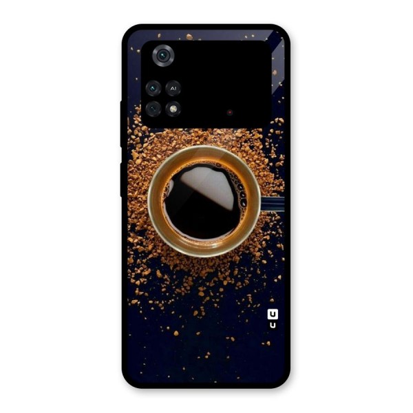 Black Coffee Glass Back Case for Poco M4 Pro 4G