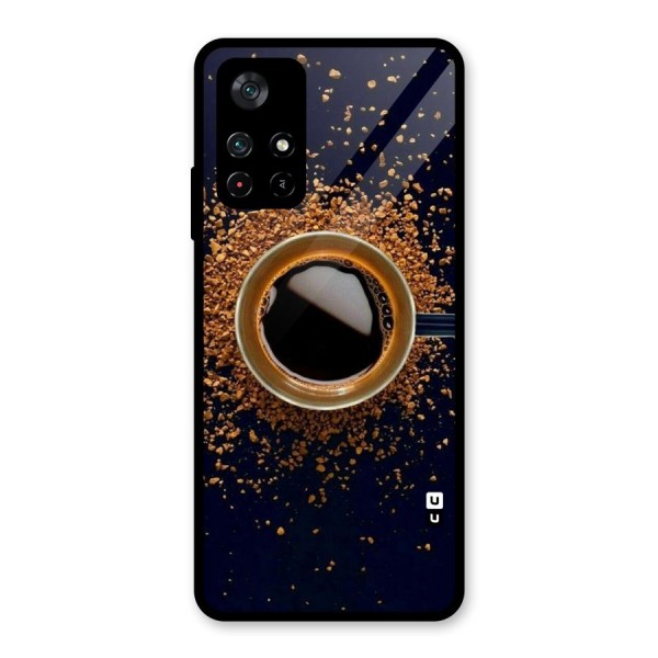 Black Coffee Glass Back Case for Poco M4 Pro 5G