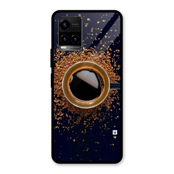 Black Coffee Glass Back Case for Vivo Y21 2021