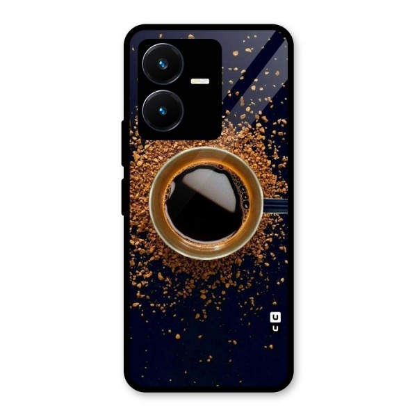 Black Coffee Glass Back Case for Vivo Y22