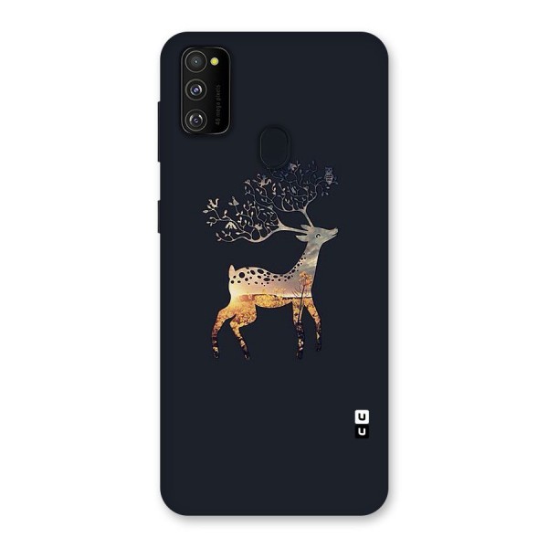 Black Deer Back Case for Galaxy M21