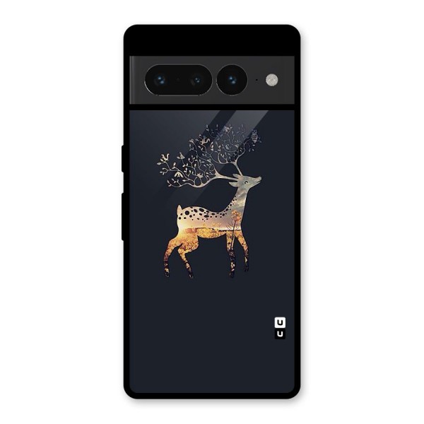 Black Deer Glass Back Case for Google Pixel 7 Pro