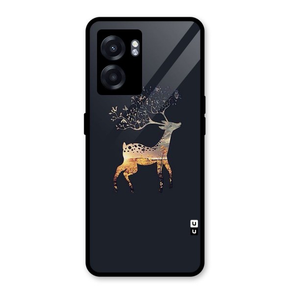 Black Deer Glass Back Case for Oppo K10 (5G)