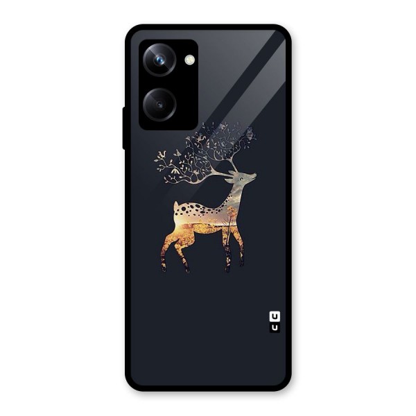 Black Deer Glass Back Case for Realme 10 Pro