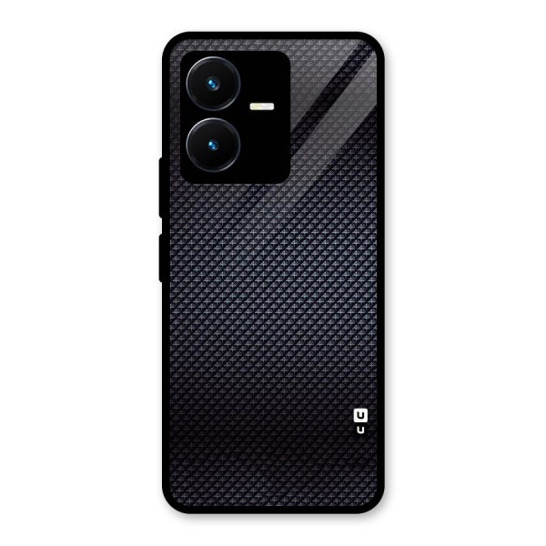 Black Diamond Glass Back Case for Vivo Y22