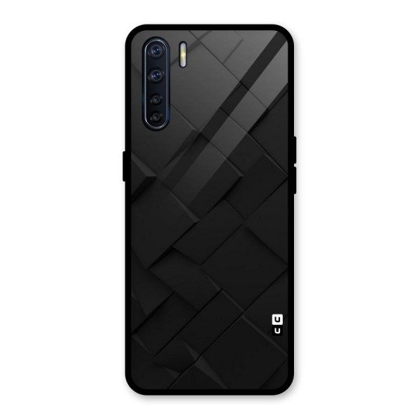 Black Elegant Design Glass Back Case for Oppo F15