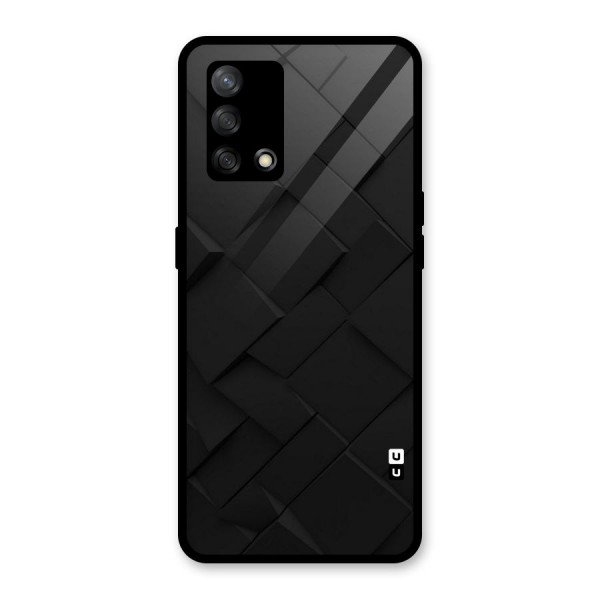 Black Elegant Design Glass Back Case for Oppo F19s