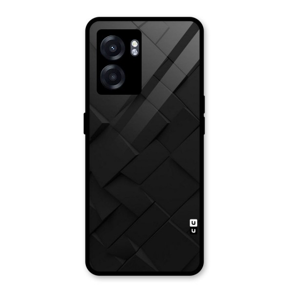 Black Elegant Design Glass Back Case for Oppo K10 (5G)