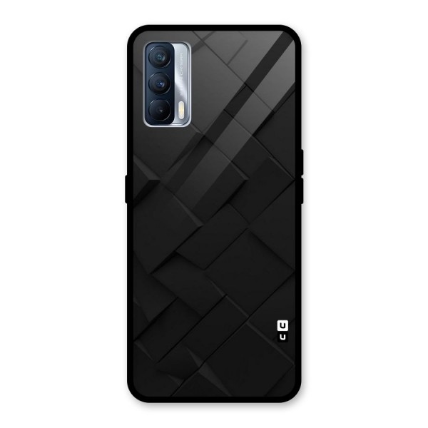 Black Elegant Design Glass Back Case for Realme X7