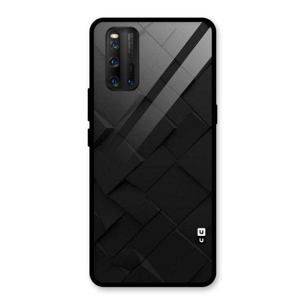 Black Elegant Design Glass Back Case for Vivo iQOO 3