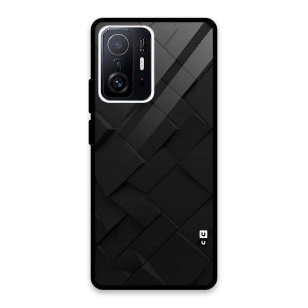 Black Elegant Design Glass Back Case for Xiaomi 11T Pro