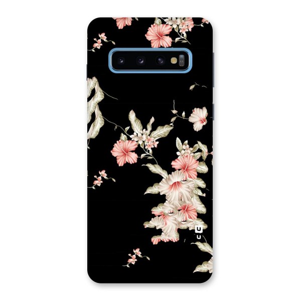 Black Floral Back Case for Galaxy S10