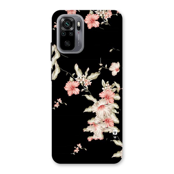 Black Floral Back Case for Redmi Note 10