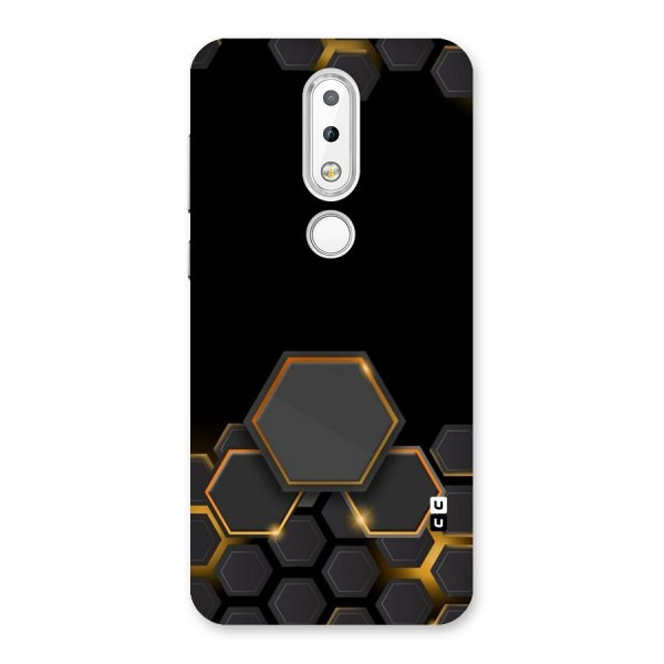 Black Gold Hexa Back Case for Nokia 6.1 Plus