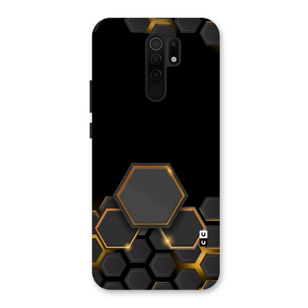 Black Gold Hexa Back Case for Redmi 9 Prime