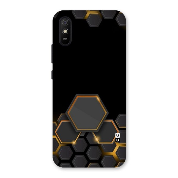 Black Gold Hexa Back Case for Redmi 9i