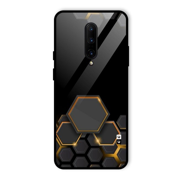 Black Gold Hexa Glass Back Case for OnePlus 7 Pro