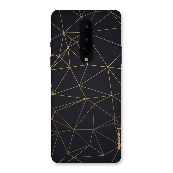 Black Golden Lines Back Case for OnePlus 8