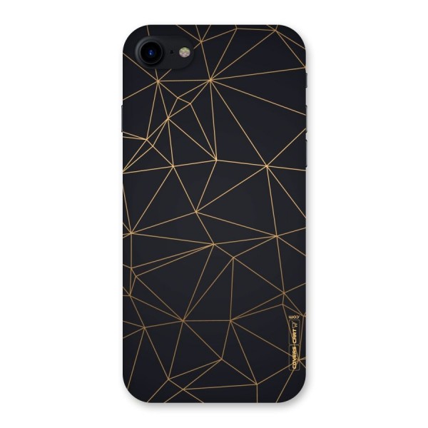 Black Golden Lines Back Case for iPhone SE 2020