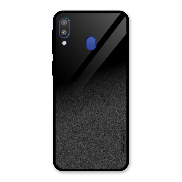 Black Grey Noise Fusion Glass Back Case for Galaxy M20