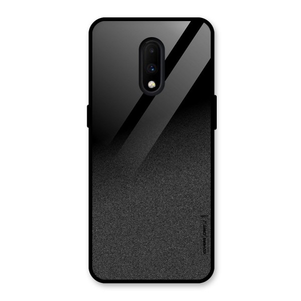 Black Grey Noise Fusion Glass Back Case for OnePlus 7