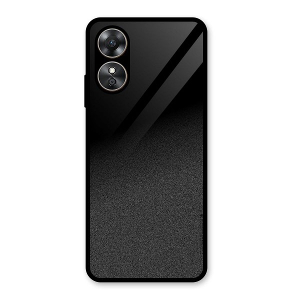 Black Grey Noise Fusion Glass Back Case for Oppo A17